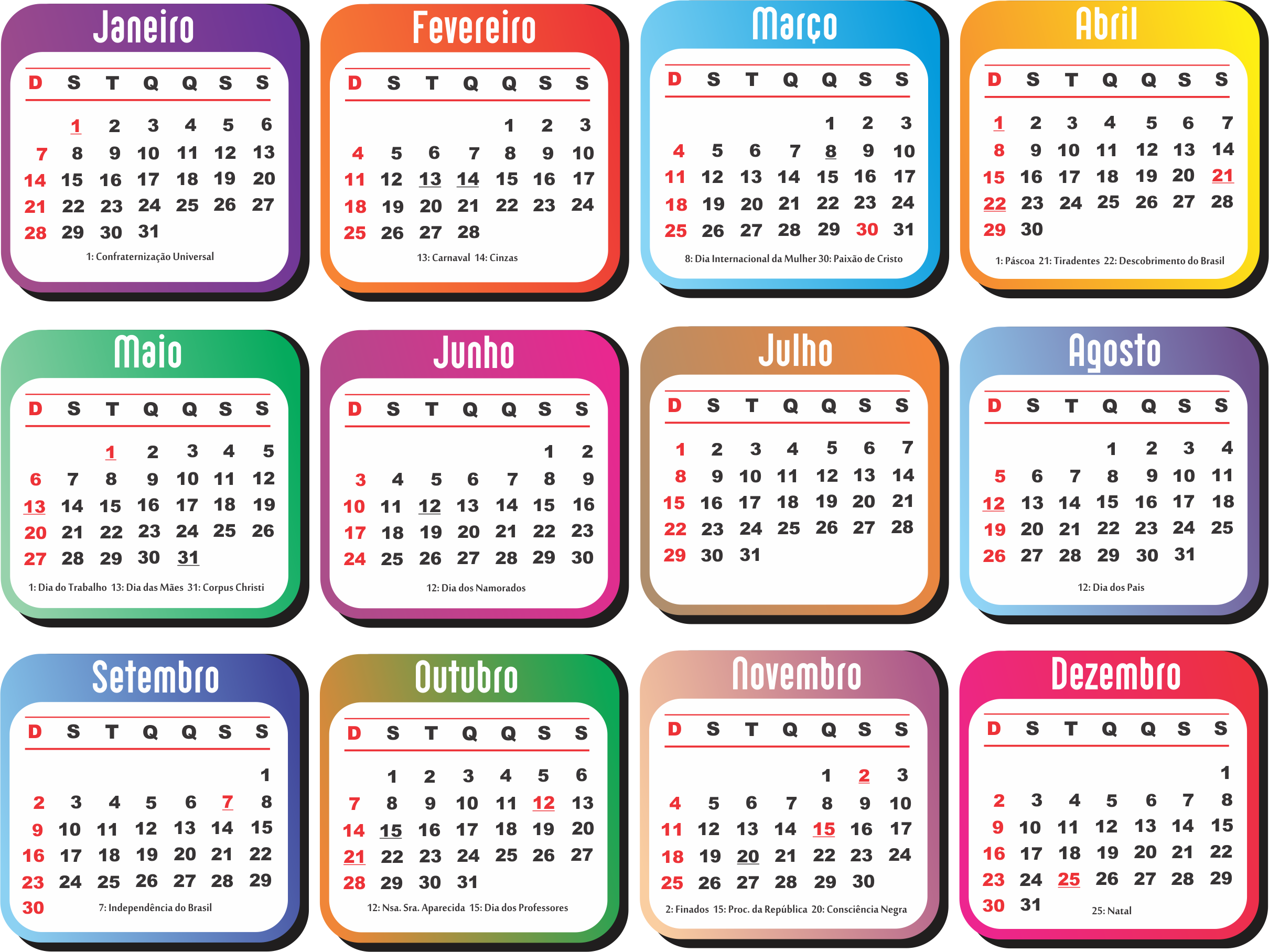 Veja a lista de feriados prolongados em 2018